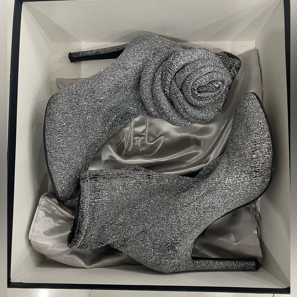 Giuseppe Zanotti Metallic Glitter Ankle Boots